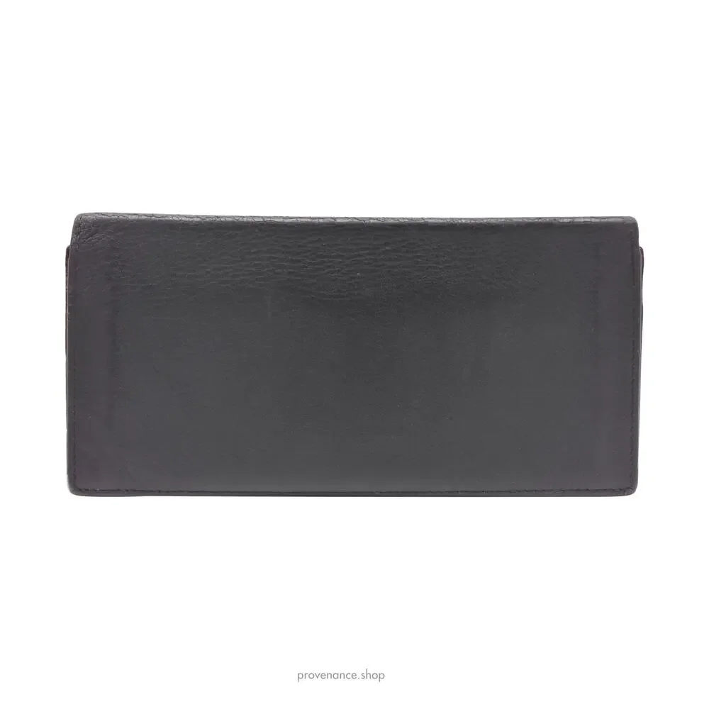 🔴 Cartier Long Wallet - Black Calfskin Leather